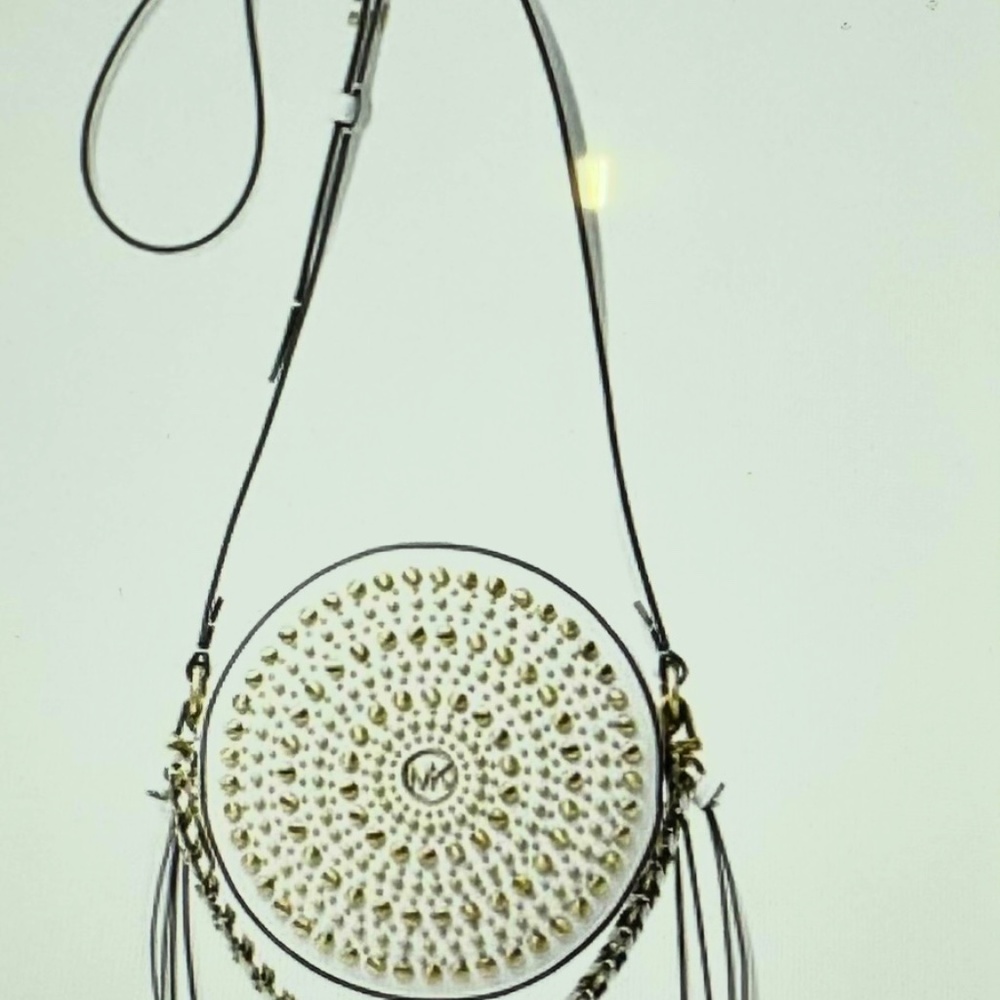 Michael Kors Studded Delancey Medium Canteen Crossbody Bag BRAND NEW